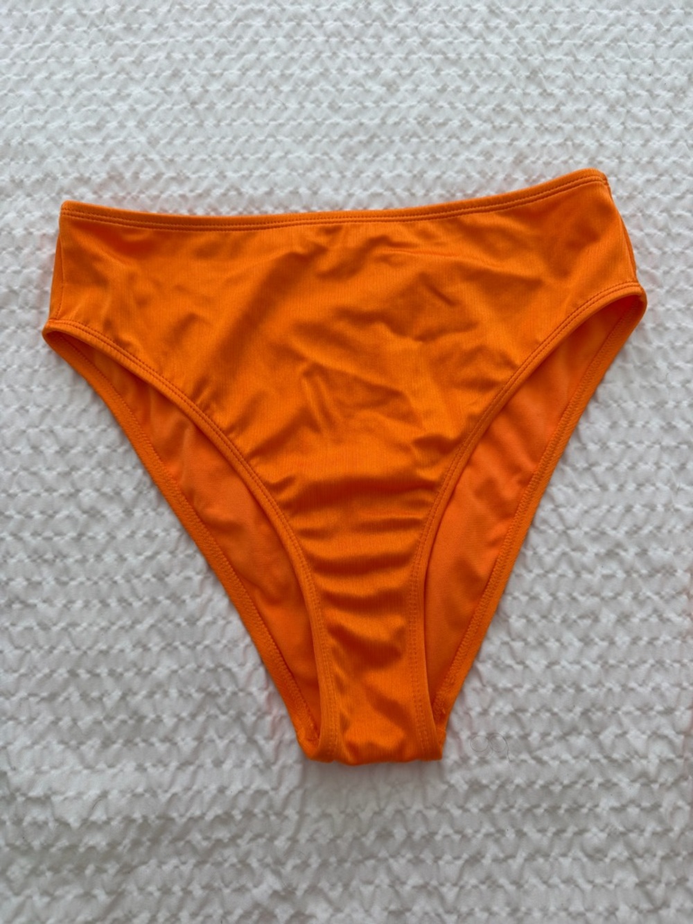 High-Rise Women's Swim Bottoms in Bright Orange